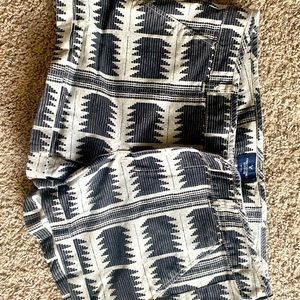 Black and gray patterned American eagle shorts